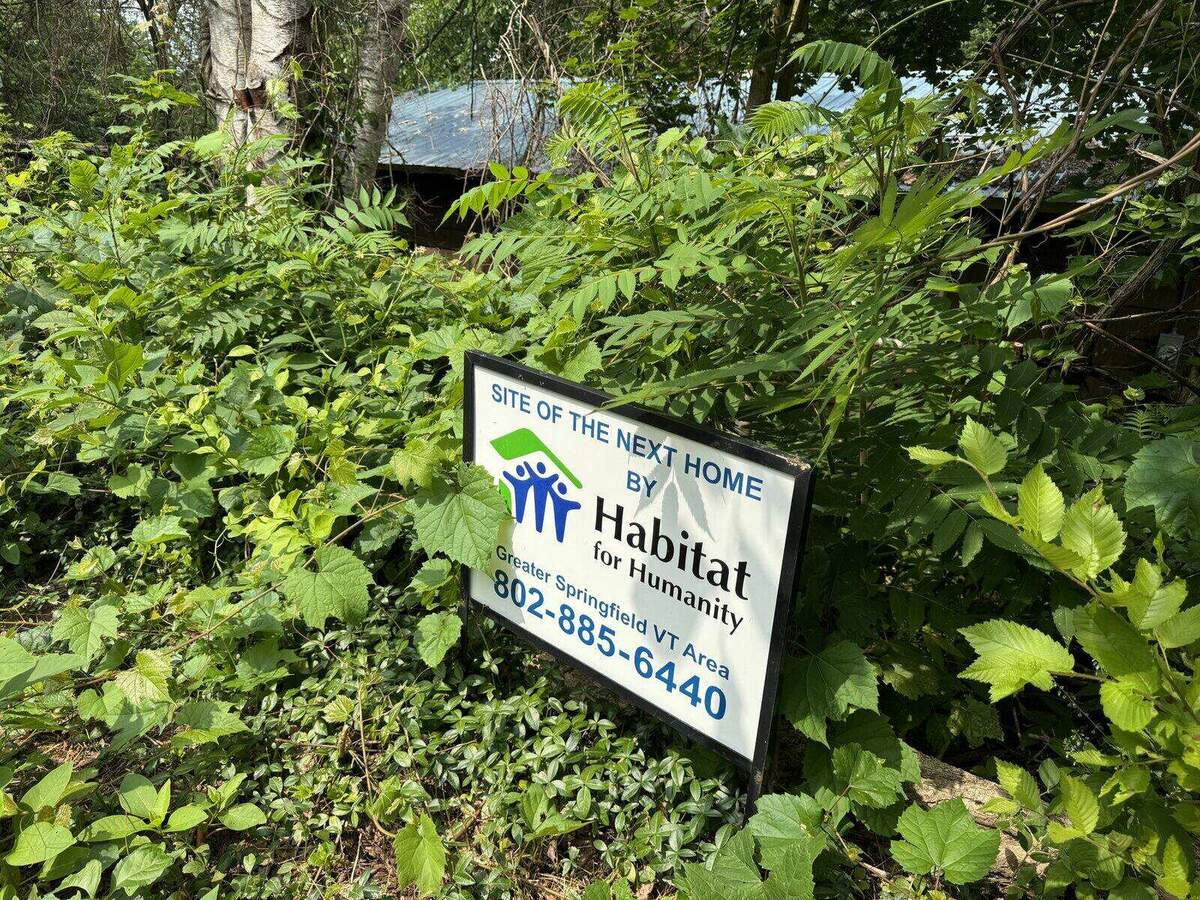 Sign marking the site of a future Habitat home
